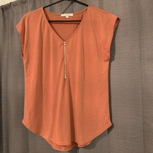 Zipper Burnt Orange Top